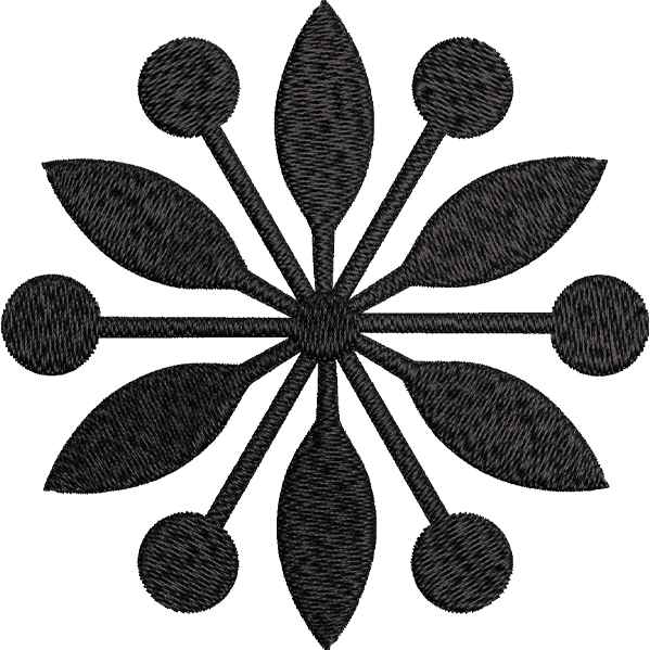 Black Flower Shape Design