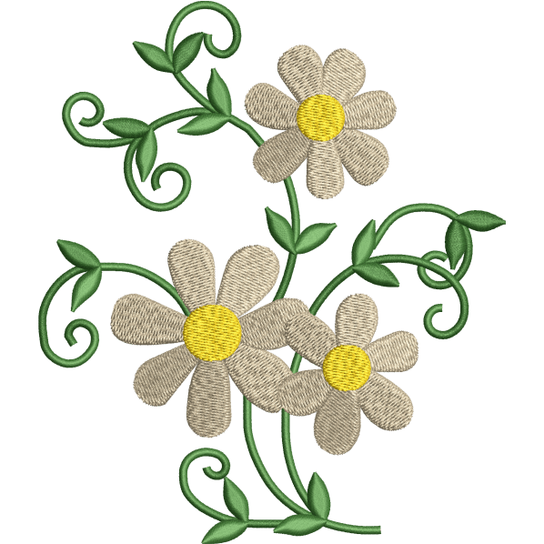 White Flowers Plant Design