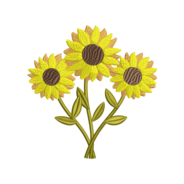 sunflower embroidery design