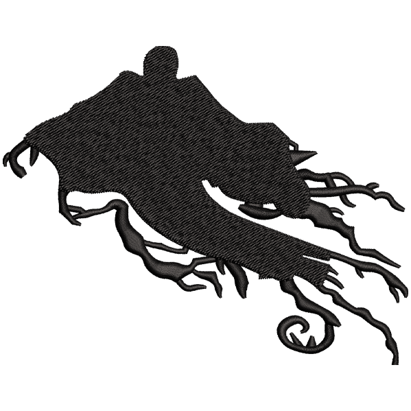 Flying Ghost Embroidery Design