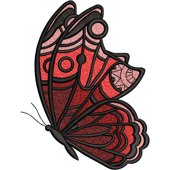 Flying Pink Butterfly