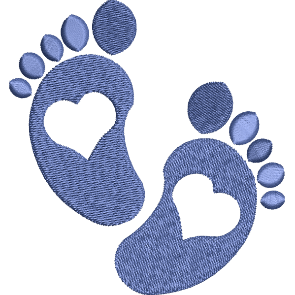 Baby Foot Embroidery Design
