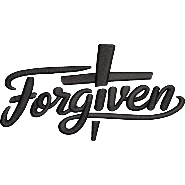 Forgiven Embroidery Design