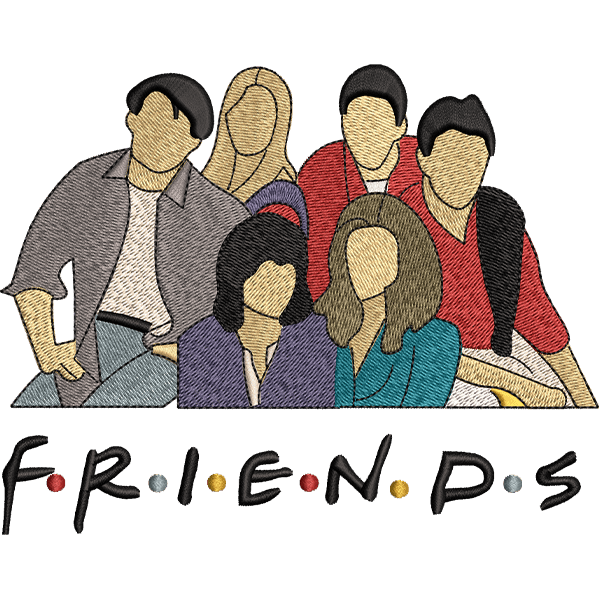 Buddies Embroidery Design