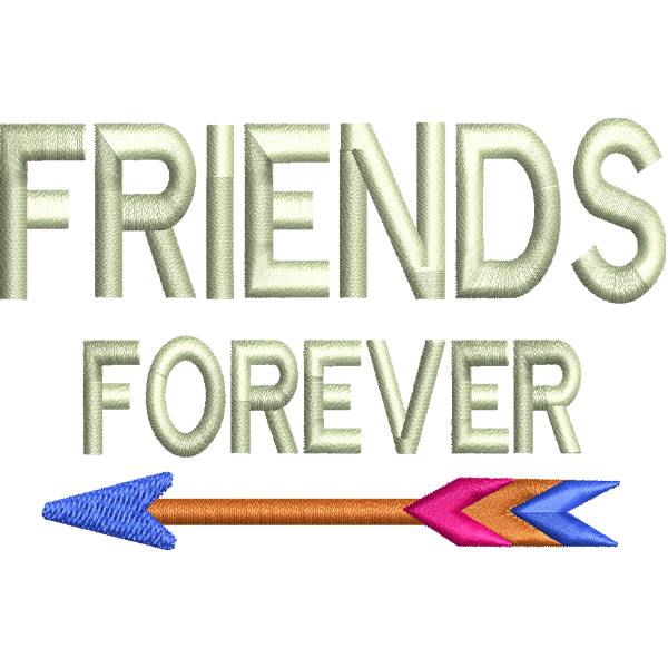 Friends Forever Embroidery Design