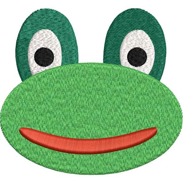 Happy Frog Face Design