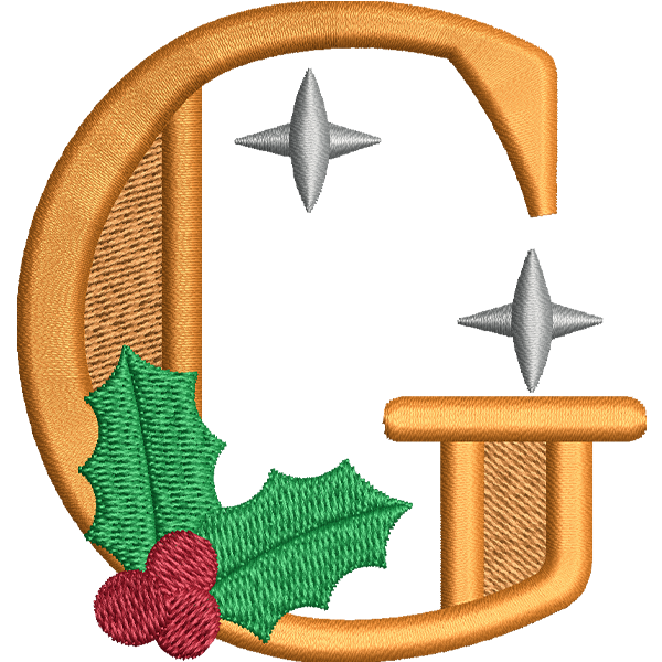 G Letter Embroidery Design