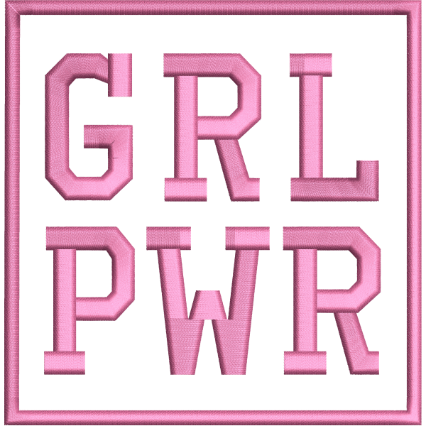 GRL PWR Embroidery Design