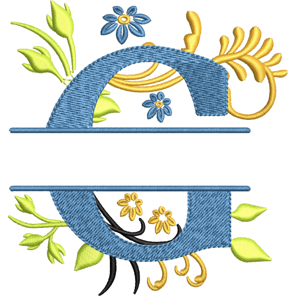 Floral Alphabet G Design