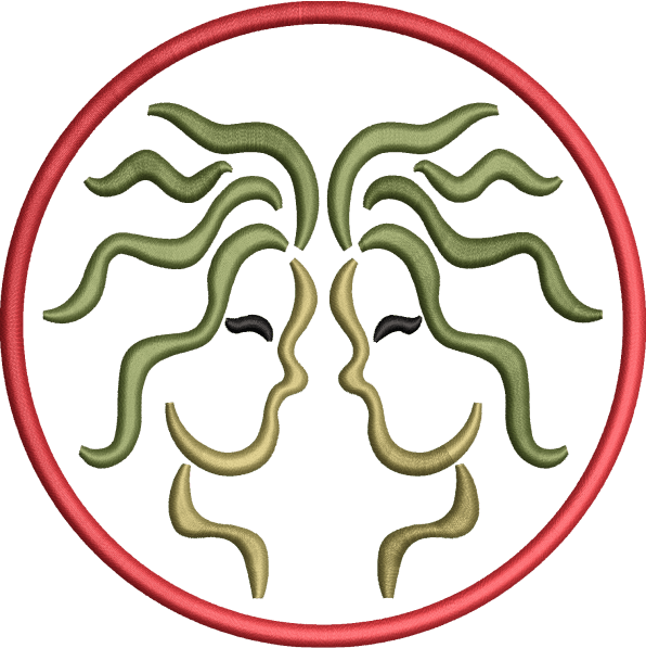 Gemini Embroidery Design