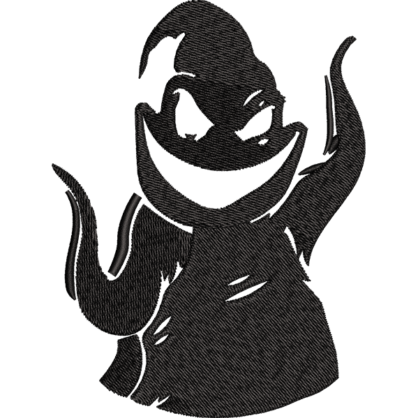 Happy Ghost Embroidery Design