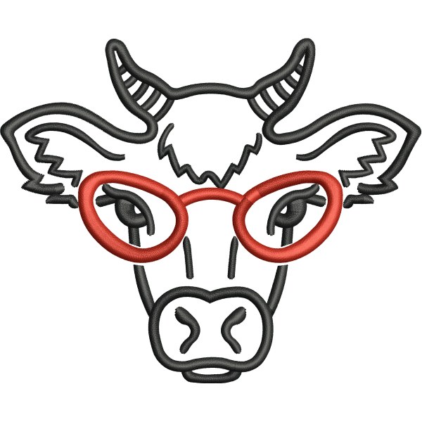 Giraffe Head With Glasses Design