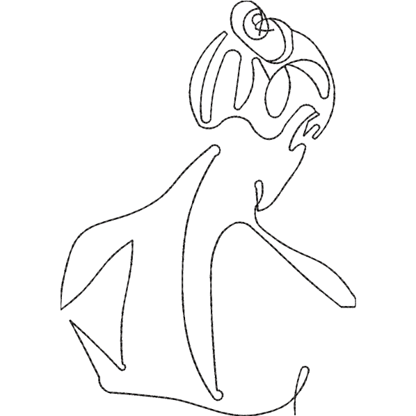 Girl Back Outline
