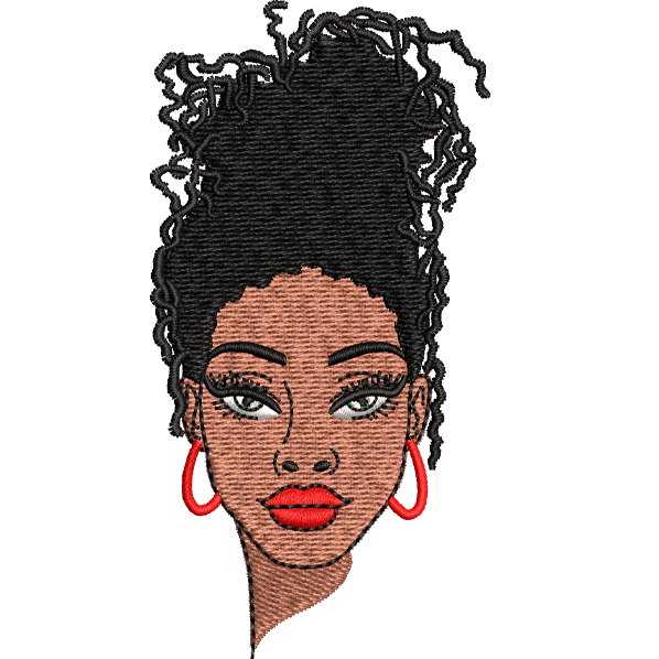 curly hairs girl design
