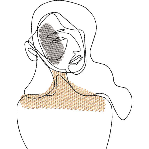 Girl Brown Body Outline
