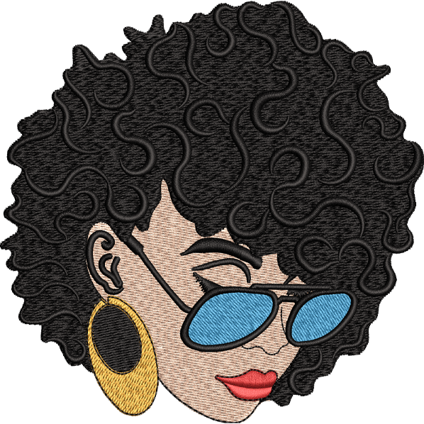 curly hair girl design