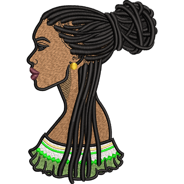 curly hair lady design
