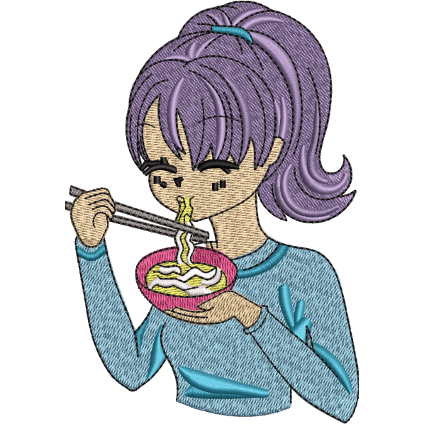 Girl Eating Design