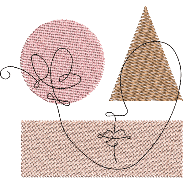 Shapes with Lady Outline