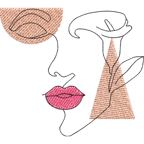 Girl Face Makeup Outline