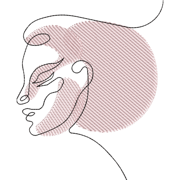 Aesthetic Girl Outline