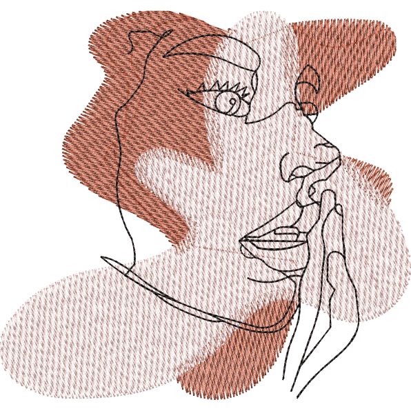 Woman Face Outline Design