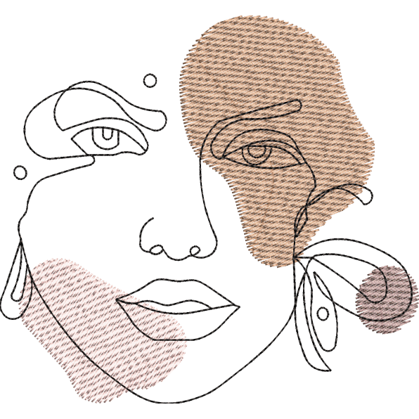 Lady Lily Outline Design