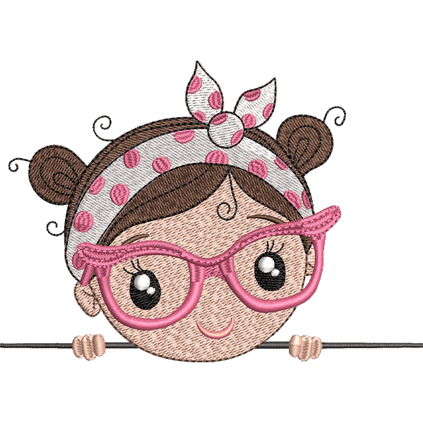 Little Girl Face Embroidery Design