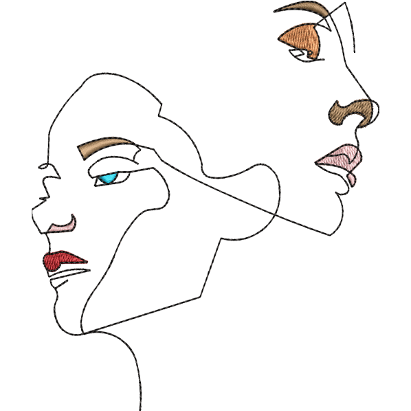 Girls Face Sketch Design