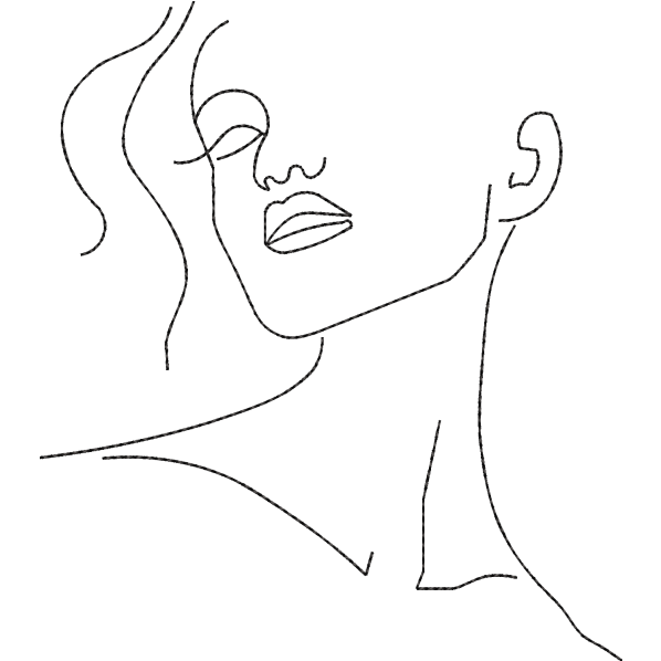 Relaxing Girl Sketch Design