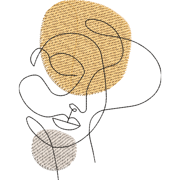 Face Girl Outline Design