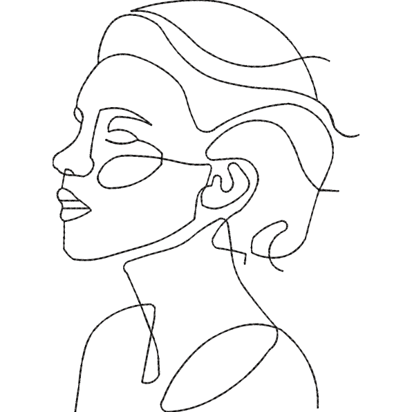 Girl Face Outline