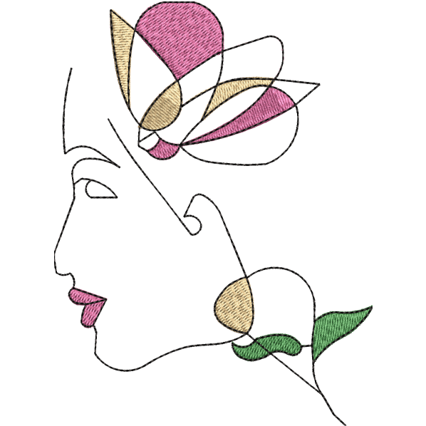 Girl Flower Face Design