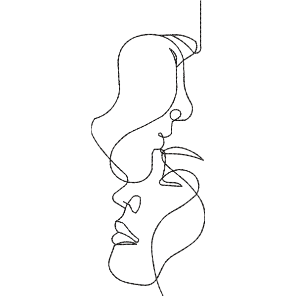 Loving Couple Sketch Design