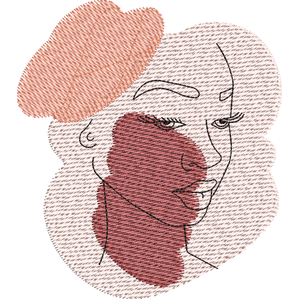 Girl Face Color Sketch