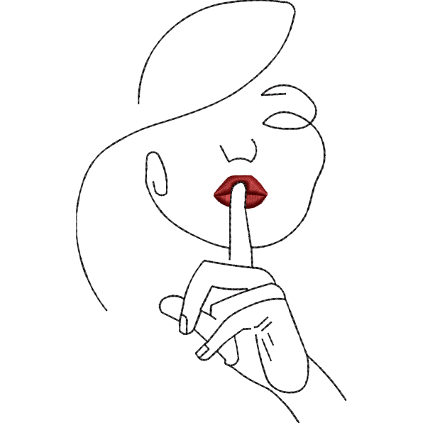 Silent Girl Outline