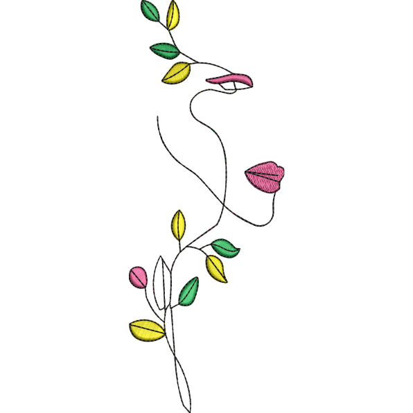 Model Flower Face Design