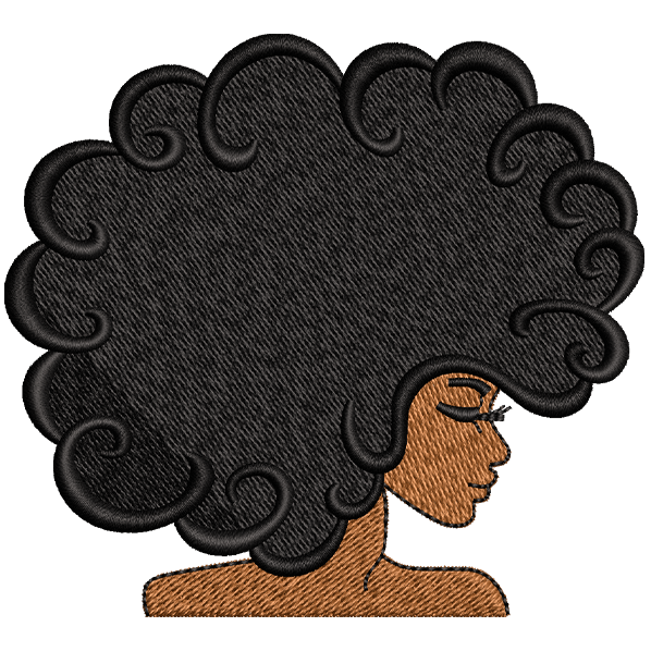 curly hair lady design