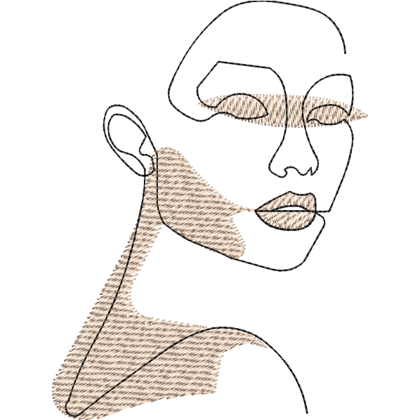 Girl Face And Body Outline