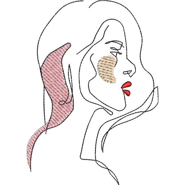 Beautiful Girl Outline