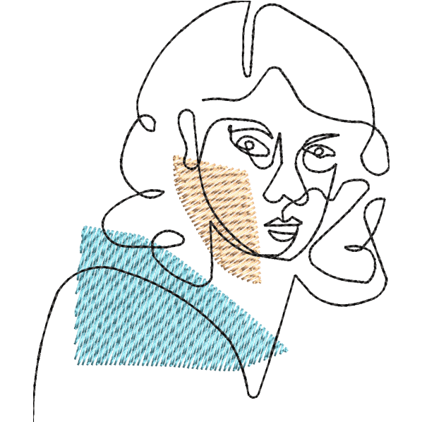 Gentle Lady Face Outline