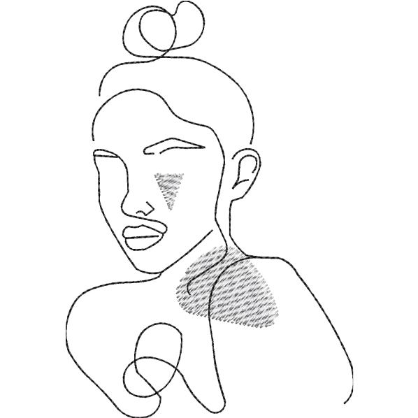 Lady With Puff In Hair