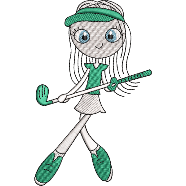 Cute Girl Golfer Design