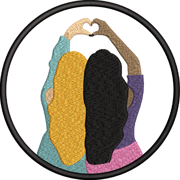 Girls Making Heart Design