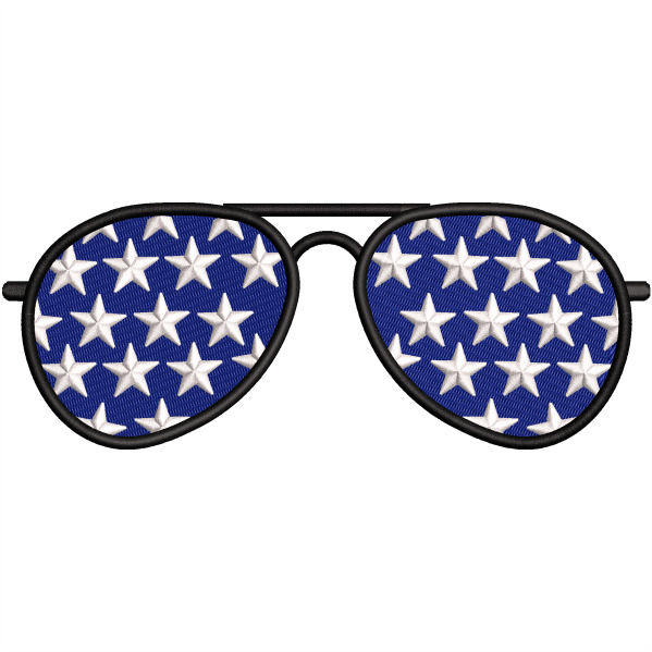 glasses embroidery design