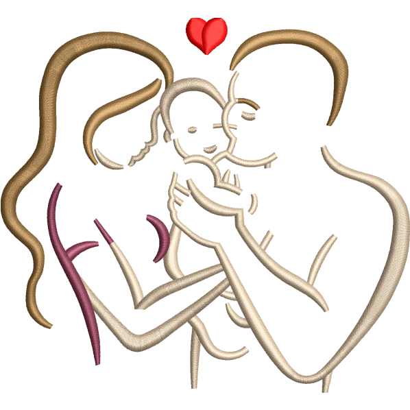 Happy Parents Day Embroidery Design