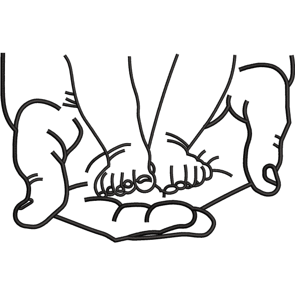 Parents Hand Outline Design