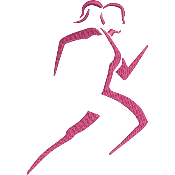 Girl Running Sketch Design