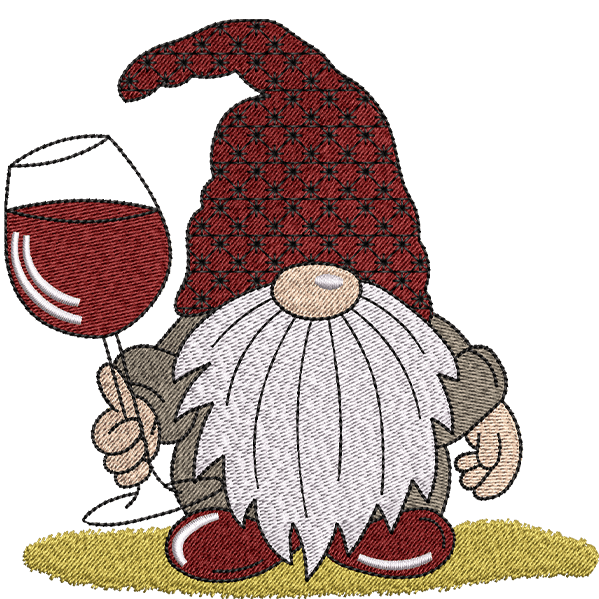 Gnome With Wine Design