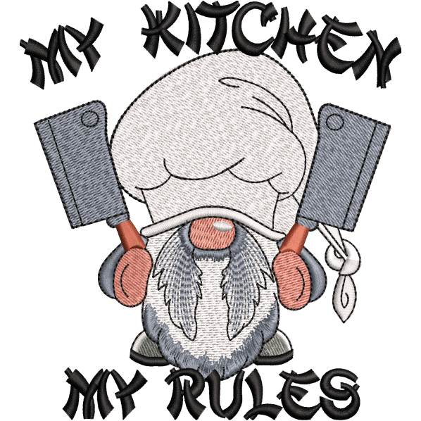 Gnome Chief Embroidery Design